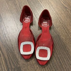 Roger Vivier Chips Strass Ballerina Flats